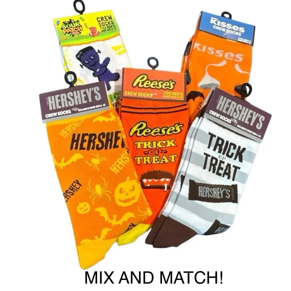 2/$20 NWT Hershey Kisses Trick or Treat Crew Socks